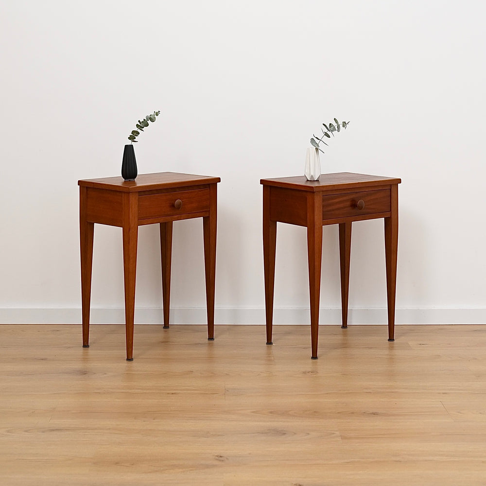 Pair of Mid Century Teak Bedside Tables Night Stands by Hans Borg