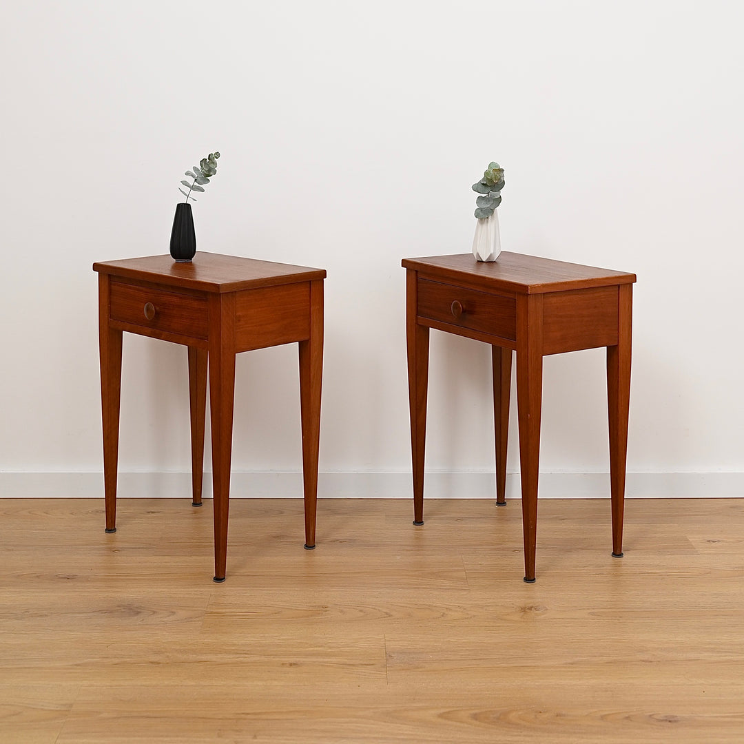 Pair of Mid Century Teak Bedside Tables Night Stands by Hans Borg