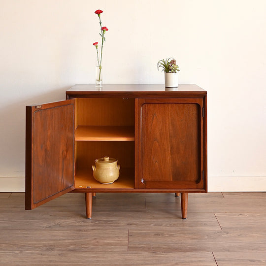 Mid Century Walnut Sideboard LP Record Cabinet by Chiswell
