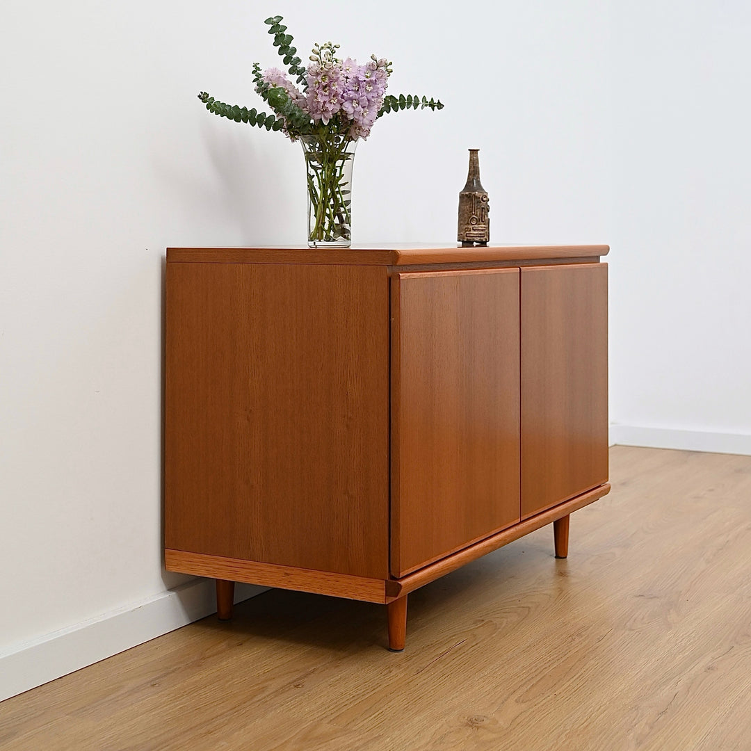 Mid Century Parker Teak Minimalist Sideboard LP Record Cabinet