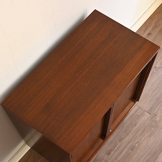 Mid Century Walnut Sideboard LP Record Cabinet by Chiswell