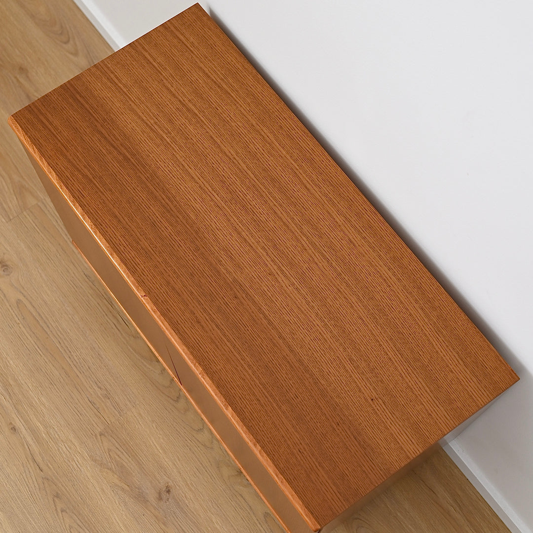 Mid Century Parker Teak Minimalist Sideboard LP Record Cabinet