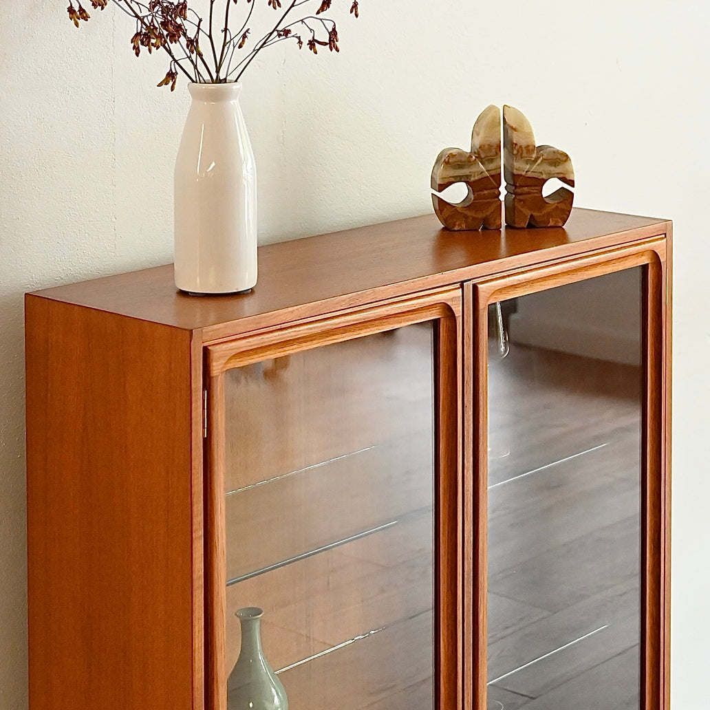 Parker Mid Century Teak Sideboard Display Cabinet