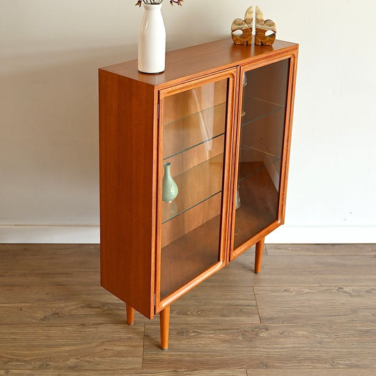 Parker Mid Century Teak Sideboard Display Cabinet