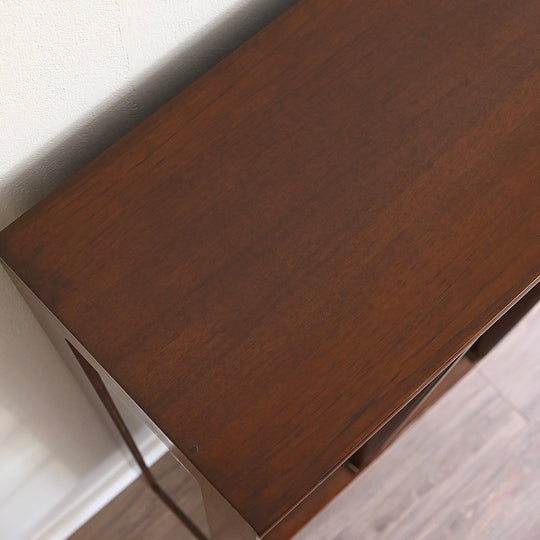 Mid Century Walnut Sideboard Display China Cabinet by Chiswell