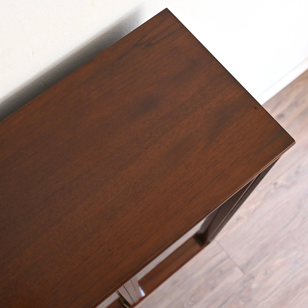 Mid Century Walnut Sideboard Display China Cabinet by Chiswell