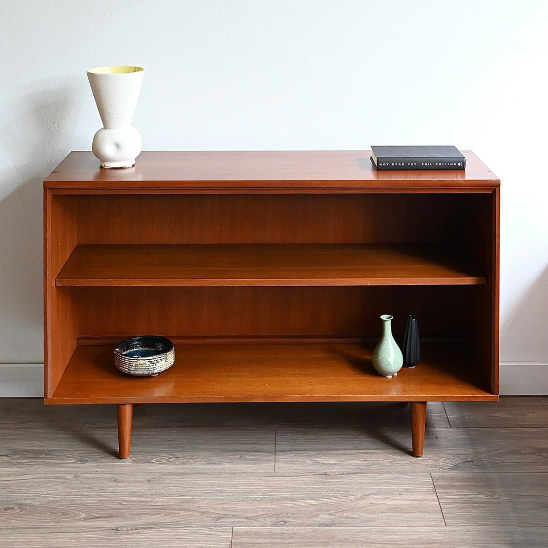 Mid Century Teak Sideboard LP Record Cabinet Bookcase by Chiswell