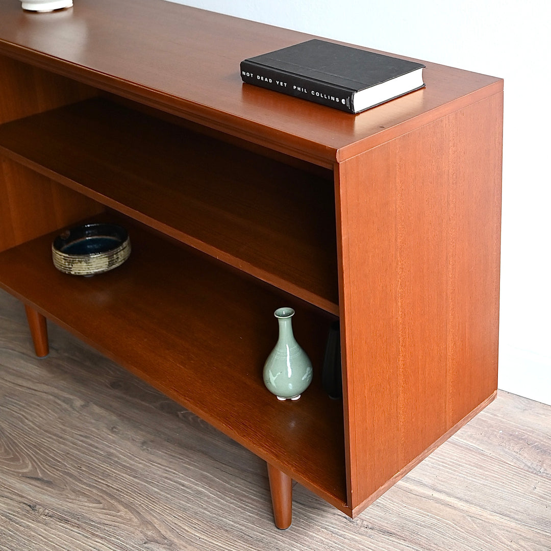 Mid Century Teak Sideboard LP Record Cabinet Bookcase by Chiswell