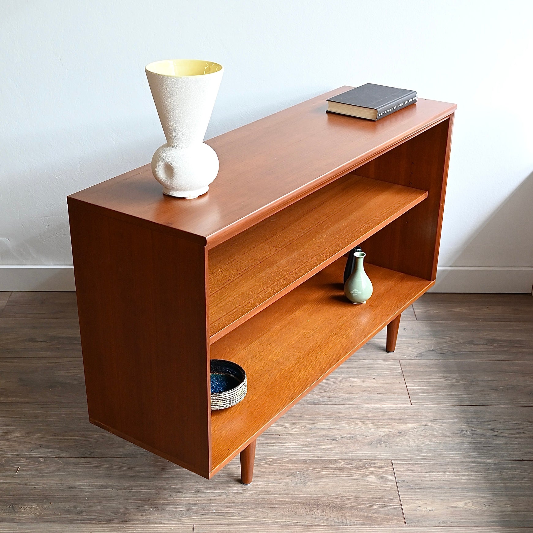 Mid Century Teak Sideboard LP Record Cabinet Bookcase by Chiswell