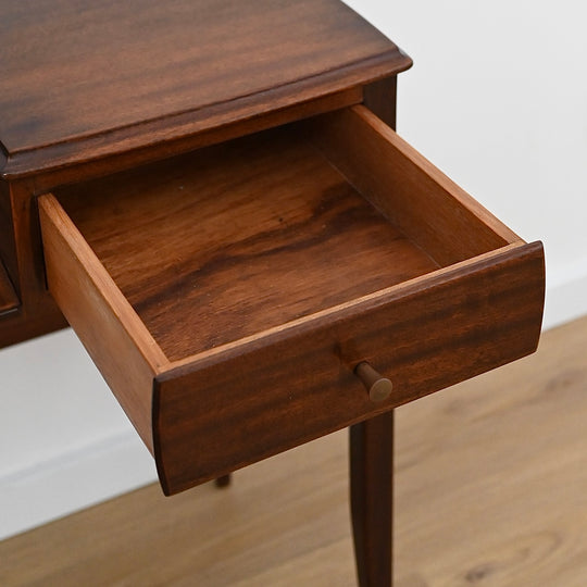 Mid Century Solid Rosewood Bespoke (Danish) Fold Out Desk / Console Table / Dresser