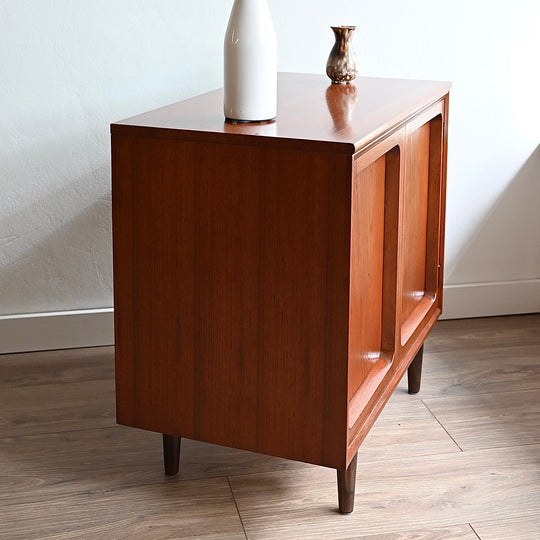 Mid Century Walnut Sideboard LP Record Cabinet by Chiswell