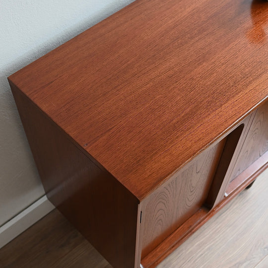 Mid Century Walnut Sideboard LP Record Cabinet by Chiswell