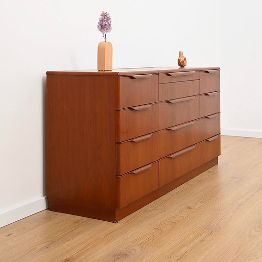 Large Teak Mid Century Dresser Drawers by Reliance Furniture