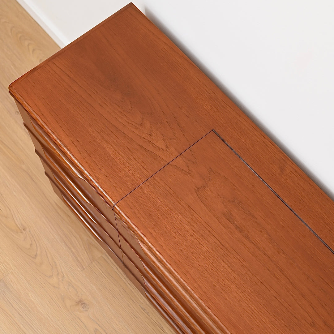 Large Teak Mid Century Dresser Drawers by Reliance Furniture