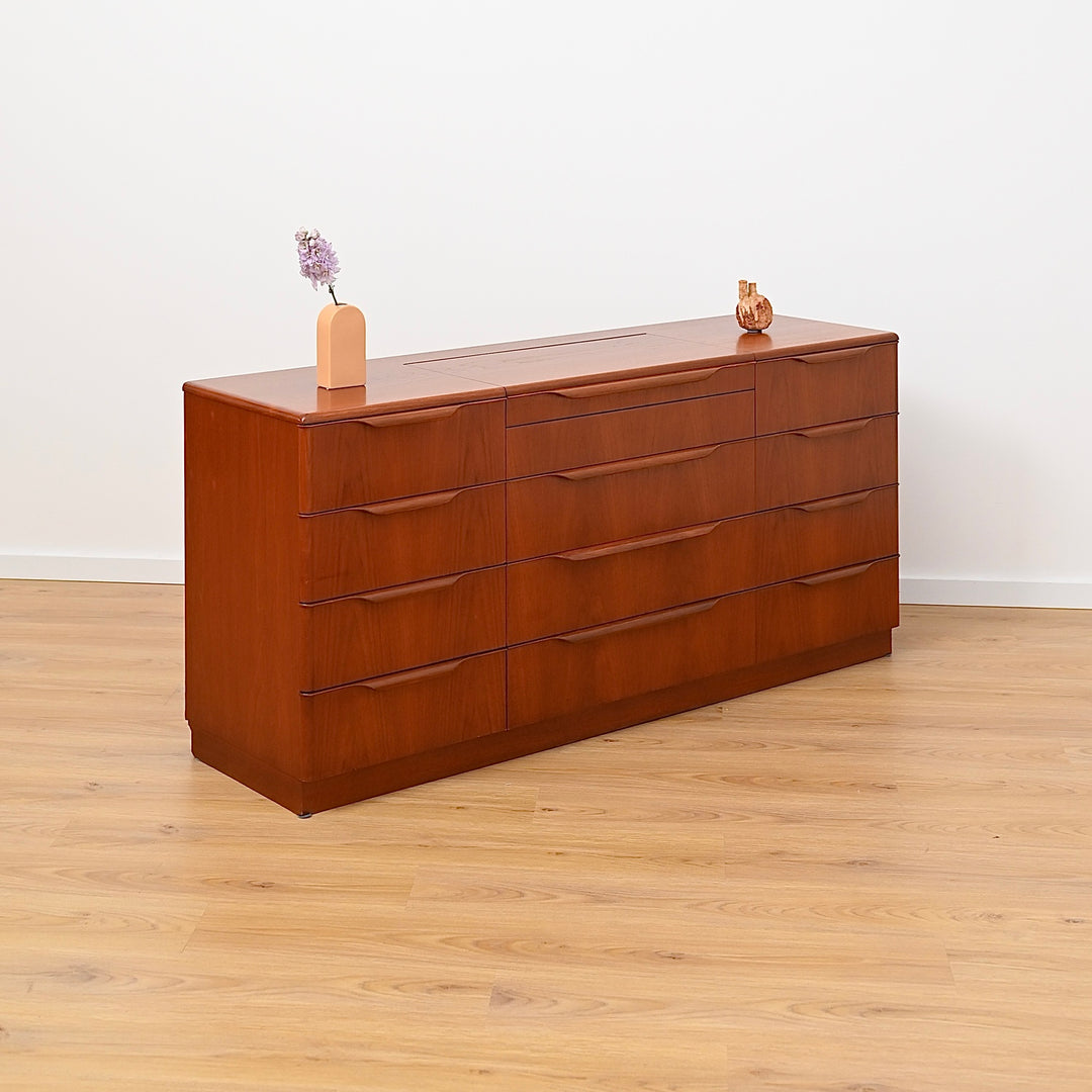 Large Teak Mid Century Dresser Drawers by Reliance Furniture