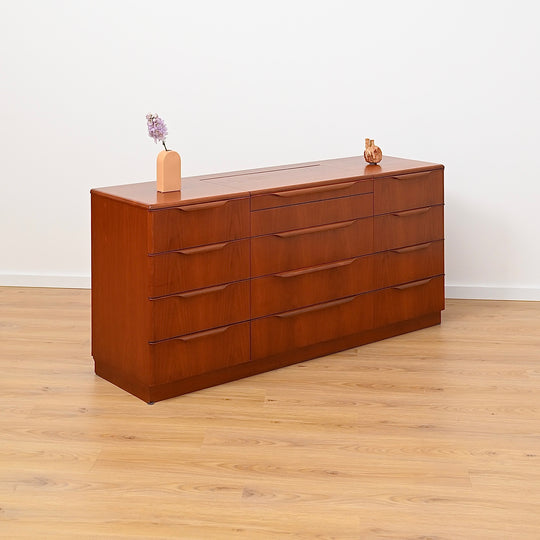 Large Teak Mid Century Dresser Drawers by Reliance Furniture