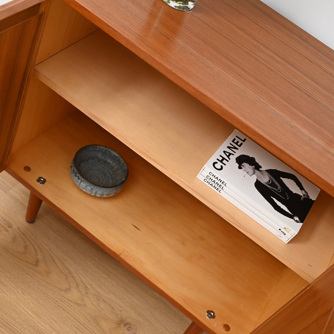 Mid Century Teak Sideboard LP Record Cabinet by Chiswell