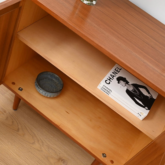 Mid Century Teak Sideboard LP Record Cabinet by Chiswell