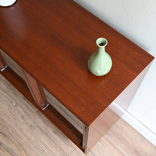 Mid Century Walnut Sideboard Display Cabinet by Chiswell