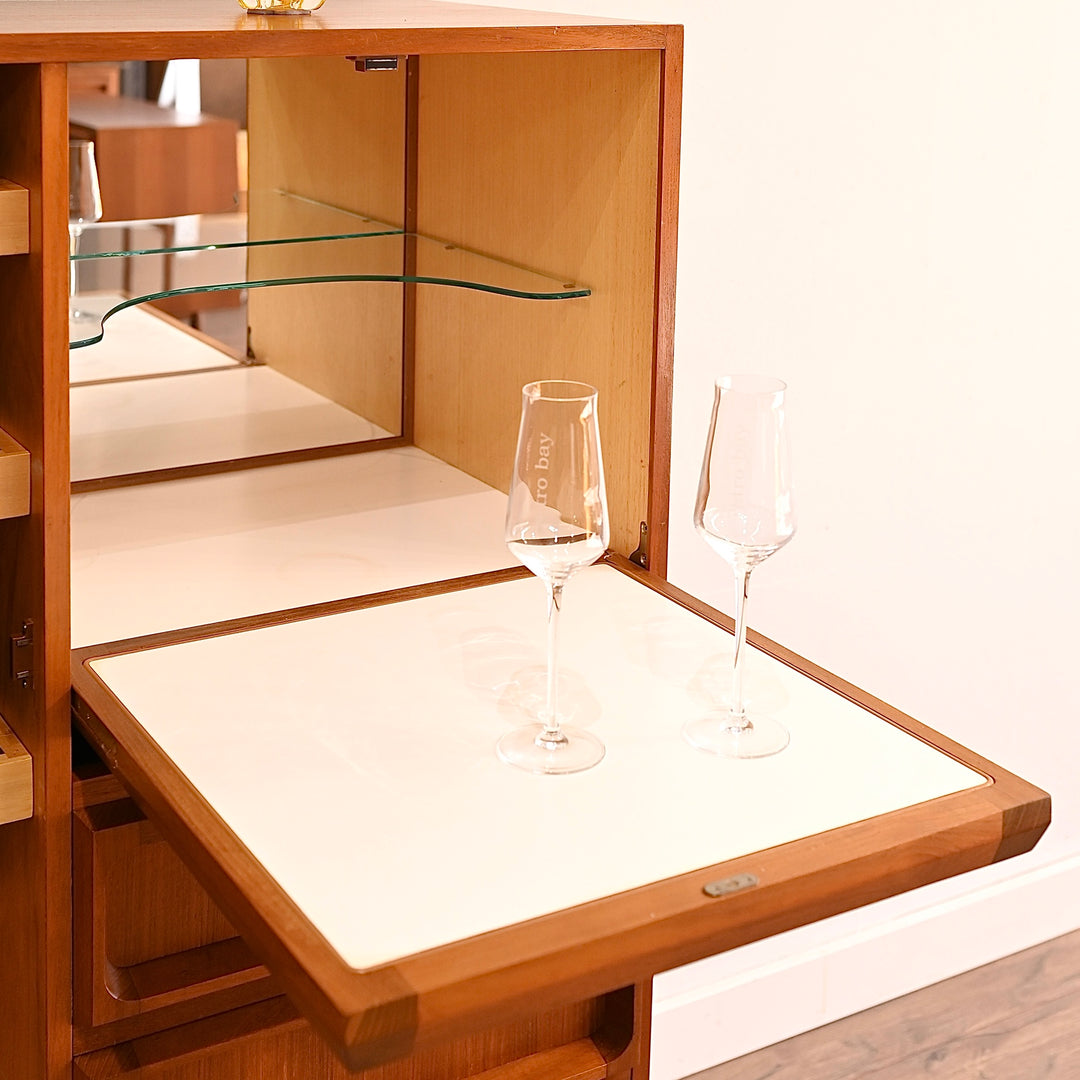 Mid Century Teak 'Koben' Sideboard Bar Cabinet Credenza by Chiswell
