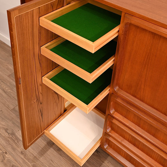 Mid Century Teak 'Koben' Sideboard Bar Cabinet Credenza by Chiswell