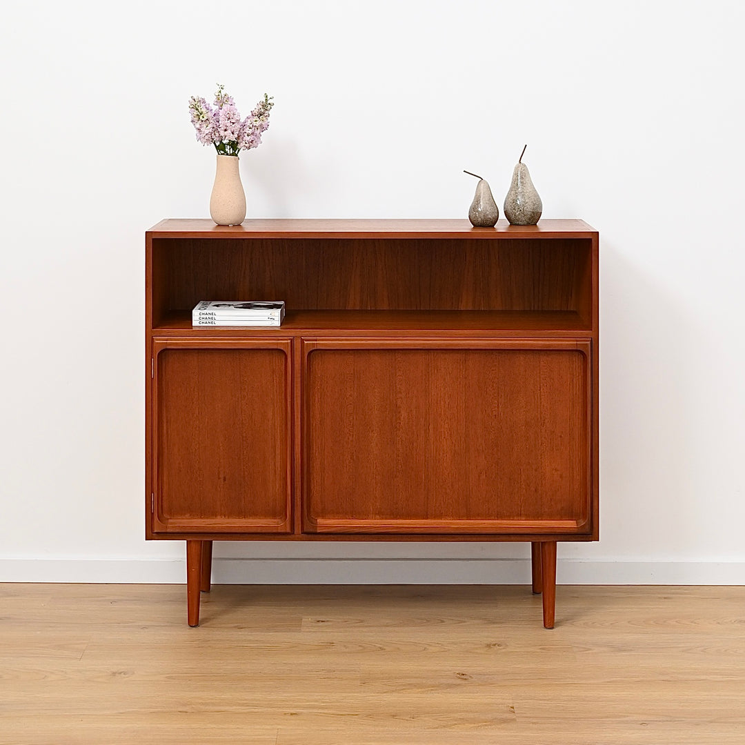 Mid Century Teak Sideboard Buffet Bar Cabinet by Chiswell