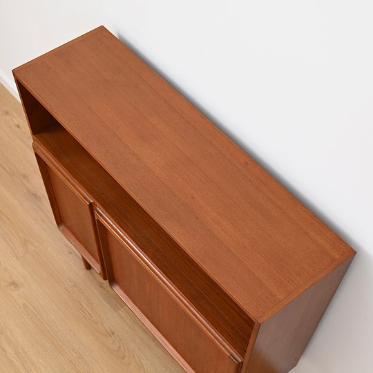 Mid Century Teak Sideboard Buffet Bar Cabinet by Chiswell