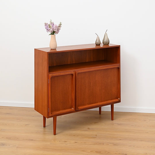 Mid Century Teak Sideboard Buffet Bar Cabinet by Chiswell
