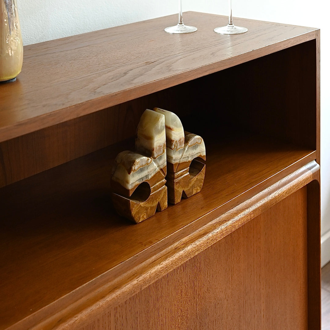 Mid Century Teak Sideboard Credenza Console Hall Table Bar Cabinet by Chiswell