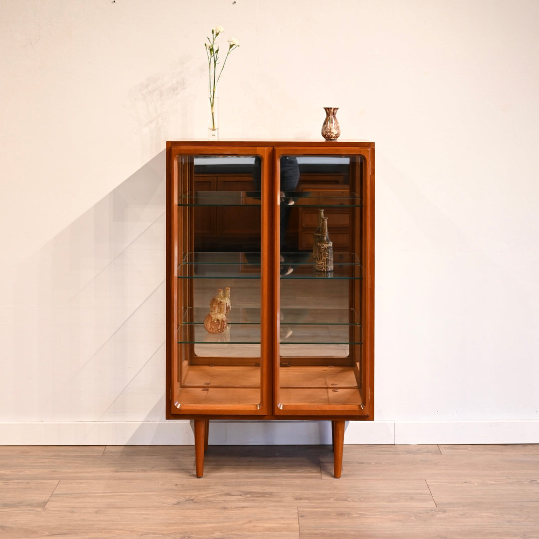 Mid Century Teak Sideboard Glass Display Cabinet by Chiswell
