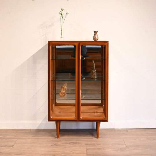 Mid Century Teak Sideboard Glass Display Cabinet by Chiswell