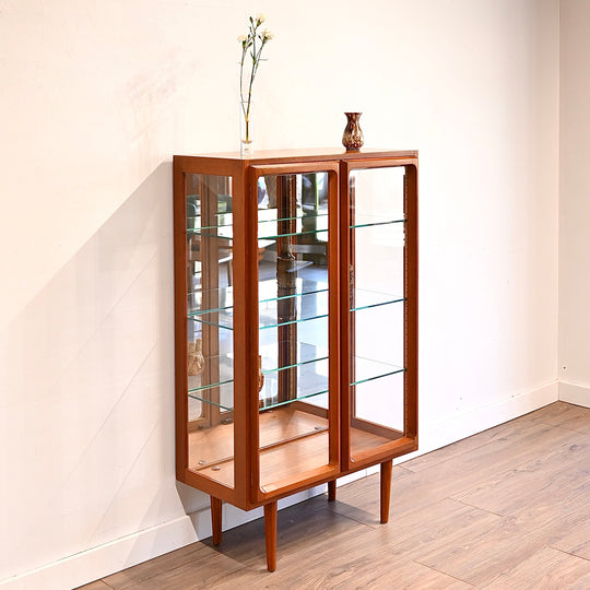 Mid Century Teak Sideboard Glass Display Cabinet by Chiswell