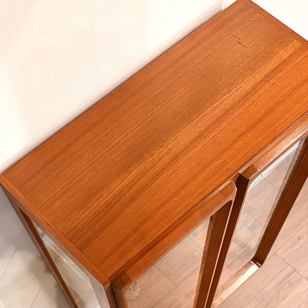 Mid Century Teak Sideboard Glass Display Cabinet by Chiswell
