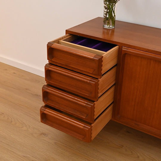 Mid Century Teak Sideboard LP Record Cabinet with Drawers by Chiswell