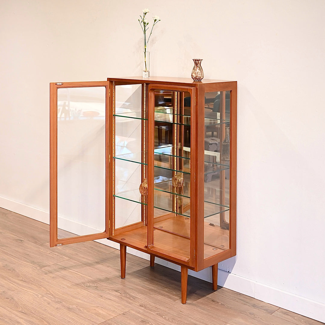 Mid Century Teak Sideboard Glass Display Cabinet by Chiswell