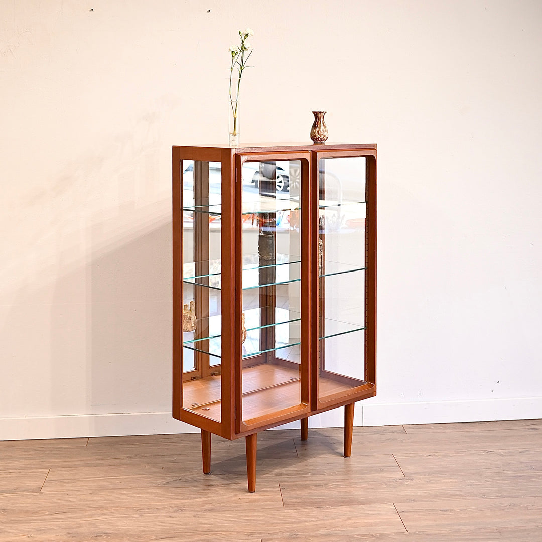 Mid Century Teak Sideboard Glass Display Cabinet by Chiswell