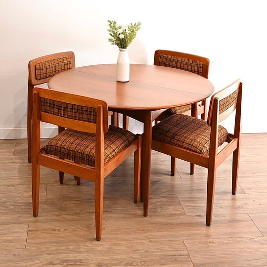 [PRE-ORDER – 20% DEPOSIT] Parker Mid Century Teak Round Extendable Dining Table