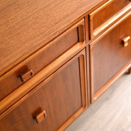 Mid Century Teak Sideboard Buffet LP Record Cabinet by Parker