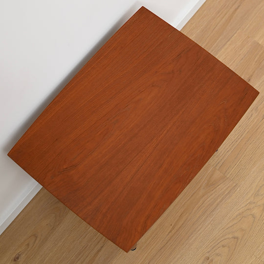 Mid Century Teak Coffee Table with Magazine Shelf