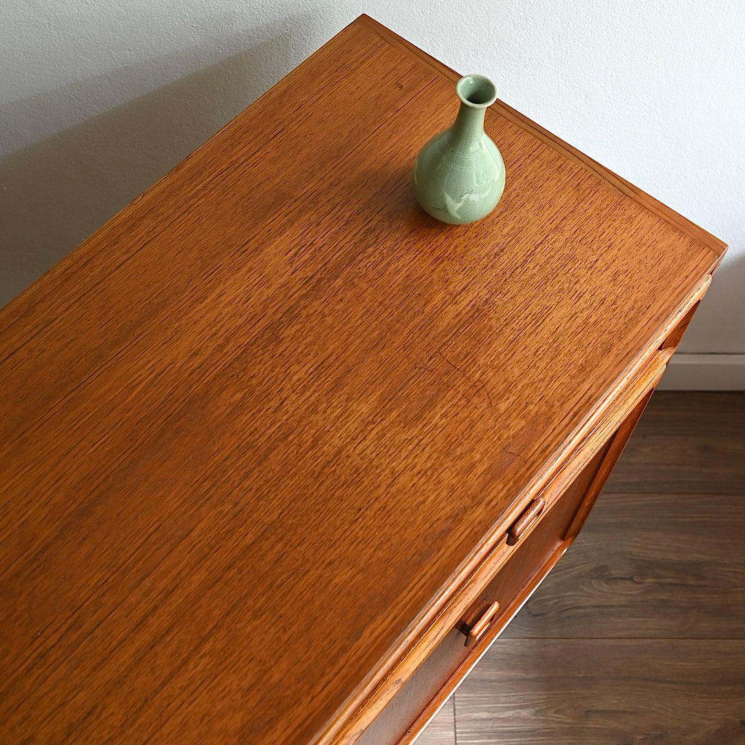 Mid Century Teak Sideboard Buffet LP Record Cabinet by Parker