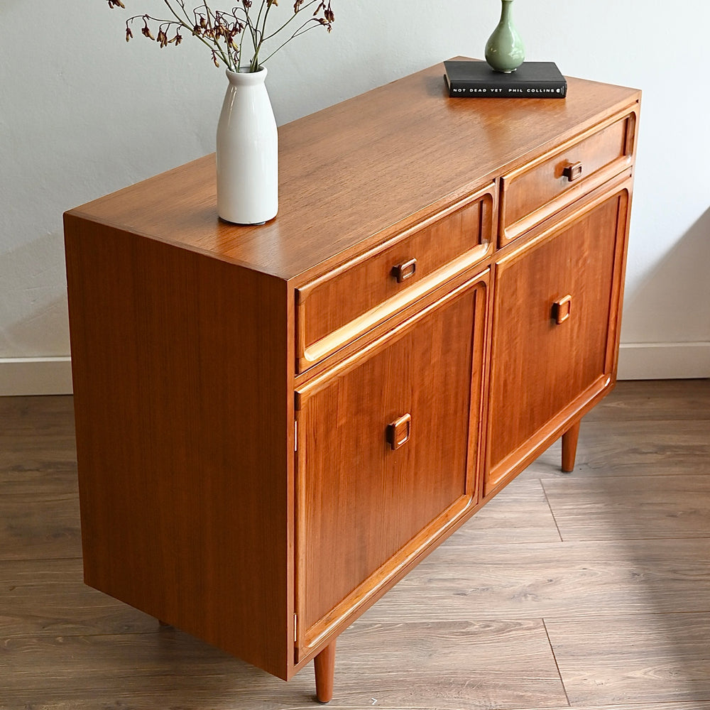 Mid Century Teak Sideboard Buffet LP Record Cabinet by Parker