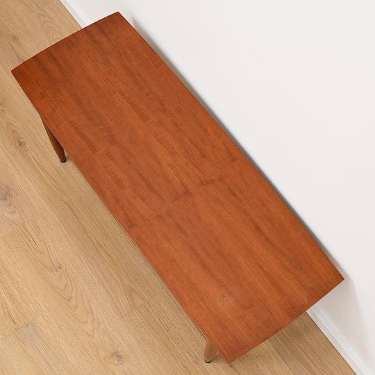 Mid Century Teak Coffee Table with Magazine Shelf