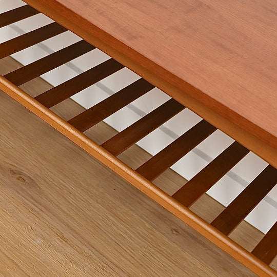 Mid Century Teak Coffee Table with Magazine Shelf