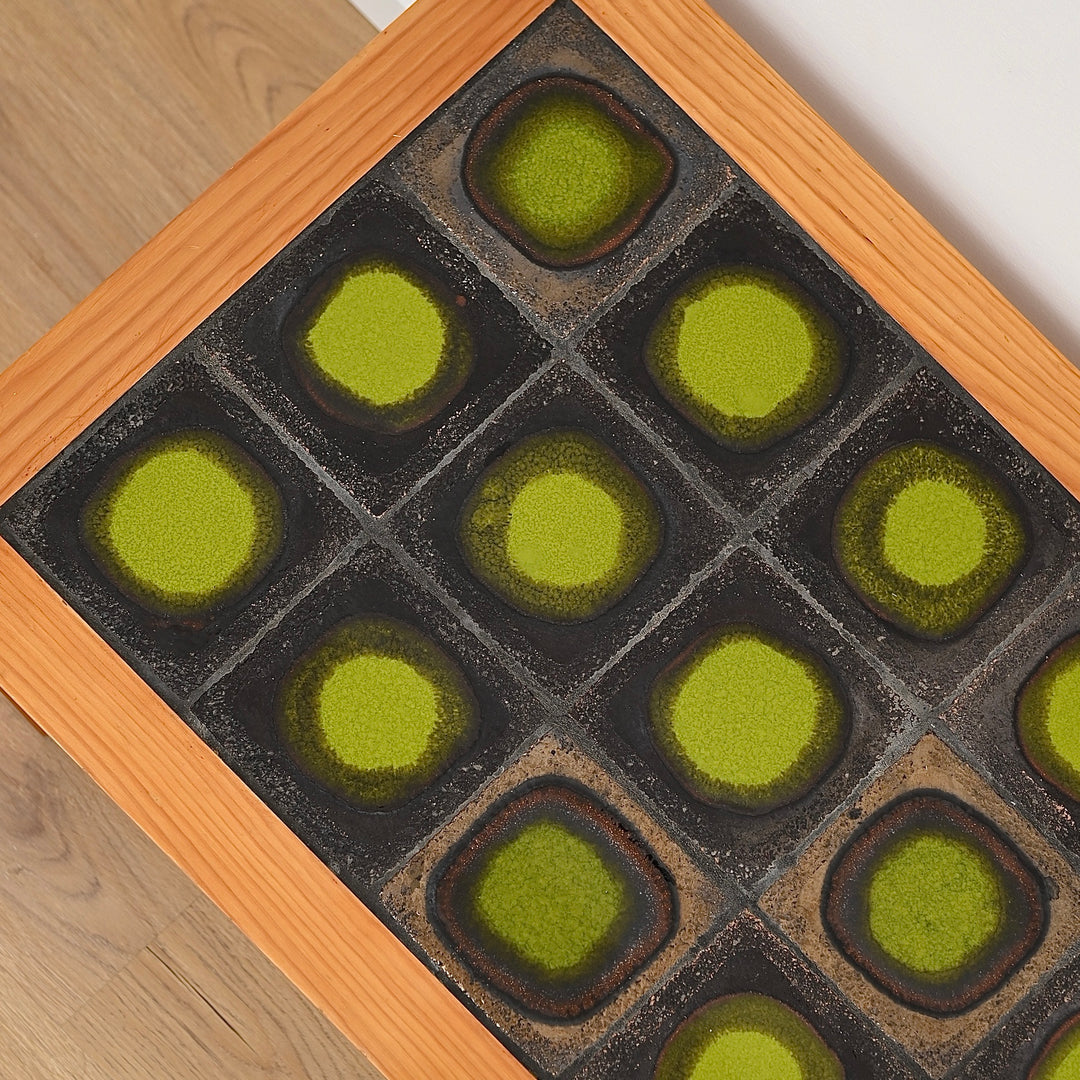 Retro 1970s Green Tiled Coffee Table