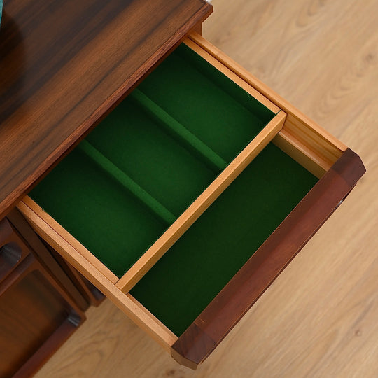 Mid Century Walnut Sideboard Buffet Cabinet by Chiswell