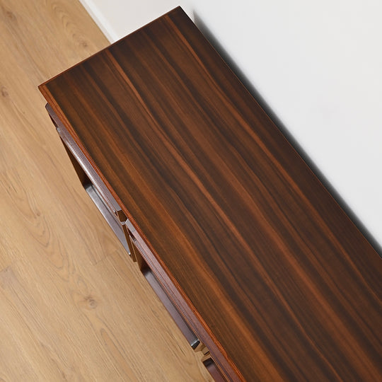 Mid Century Walnut Sideboard Buffet Cabinet by Chiswell
