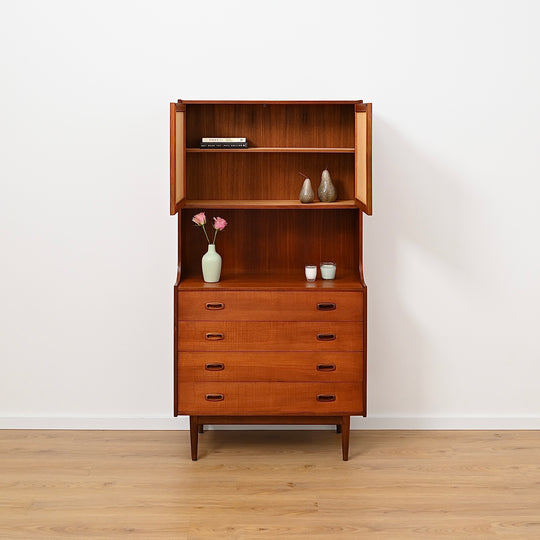 Parker Nordic Teak Rattan Highboard Sideboard Buffet Bookshelf