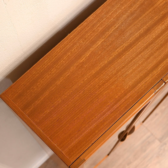 Mid Century Teak Sideboard Display China Cabinet by Cressy
