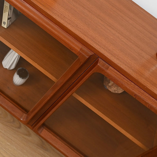 Mid Century a Teak Sideboard Glass Display Cabinet LP Record Cabinet by Chiswell