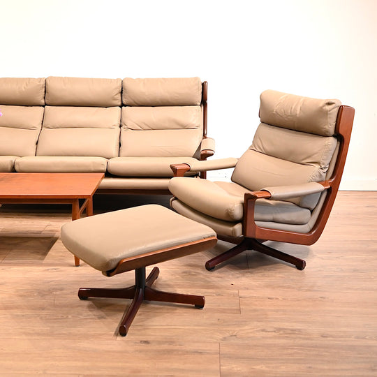 Vintage Tessa T21 Delmont Leather Lounge Suite